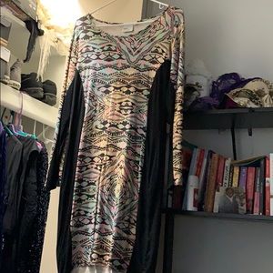 Long sleeve bodycon mini